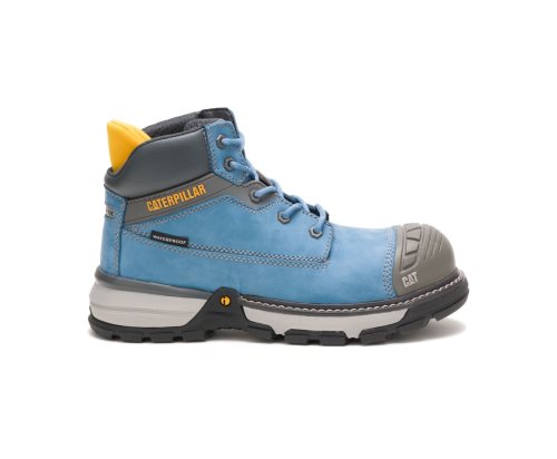 Botas De Seguridad Caterpillar CAT Excavator Superlite Waterproof Nano Toe Mujer Azules | CAT-092FB