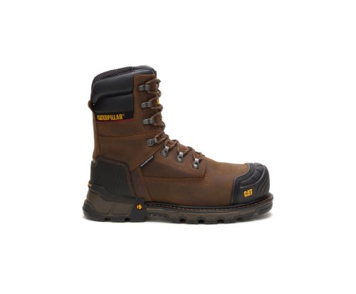 Botas De Seguridad Caterpillar CAT Excavator XL 8" Waterproof Thinsulate™ Composite Toe Hombre Marrones Oscuro | CAT-491DN