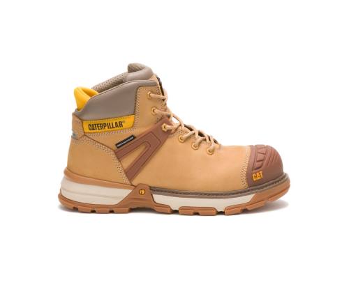 Botas De Seguridad Caterpillar CAT Excavator Superlite Waterproof Carbon Composite Toe Hombre Naranjas | CAT-800KO