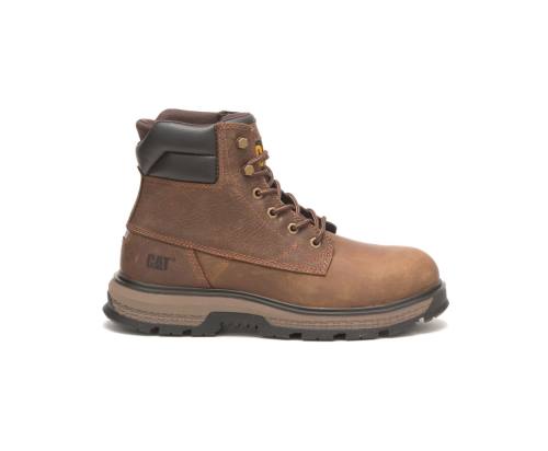 Botas De Seguridad Caterpillar CAT Exposition 6" Alloy Toe Hombre Marrones | CAT-793KO