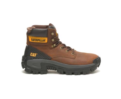 Botas De Seguridad Caterpillar CAT Invader Hi Steel Toe Hombre Marrones Oscuro | CAT-803KO