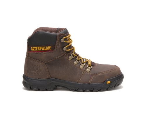 Botas De Seguridad Caterpillar CAT Outline Steel Toe Hombre Marrones | CAT-483WG