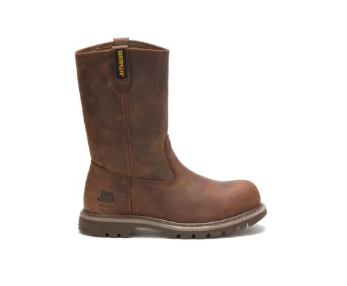 Botas De Seguridad Caterpillar CAT Revolver Steel Toe Mujer Beige Oscuro | CAT-180GU