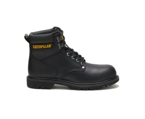 Botas De Seguridad Caterpillar CAT Second Shift Steel Toe Hombre Negras | CAT-081GM