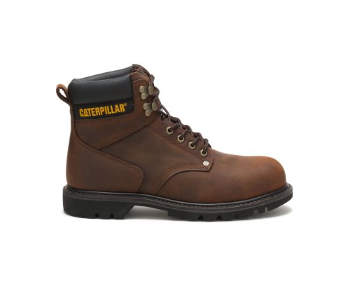 Botas De Seguridad Caterpillar CAT Second Shift Steel Toe Hombre Marrones Oscuro | CAT-381OZ