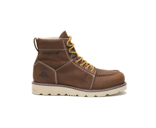 Botas De Seguridad Caterpillar CAT Tradesman Hombre Chocolate Marrones | CAT-832ZN