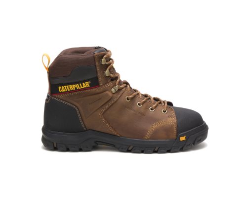 Botas De Seguridad Caterpillar CAT Wellspring Waterproof Metatarsal Guard Steel Toe Hombre Marrones | CAT-516KO