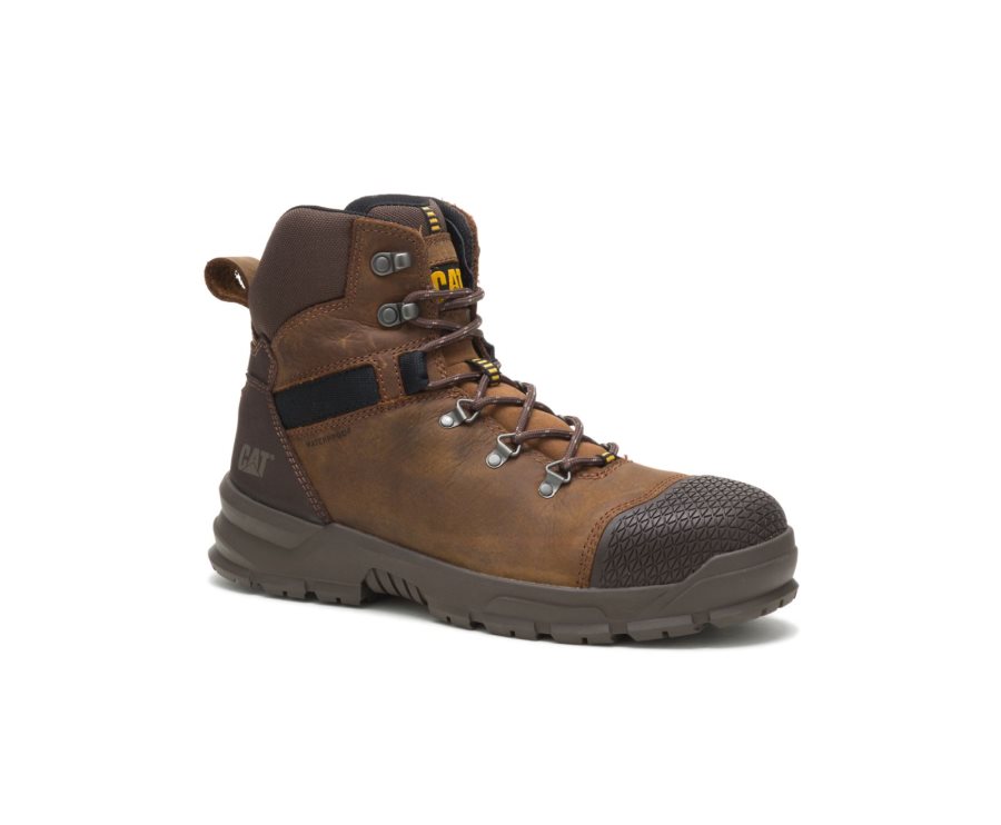 Botas De Seguridad Caterpillar CAT Accomplice X Waterproof Steel Toe Hombre Marrones | CAT-128FX