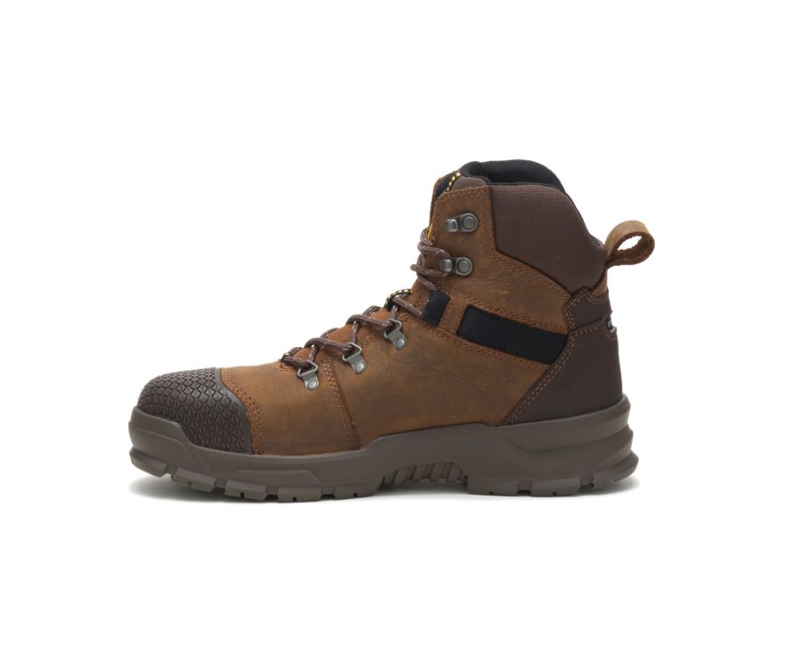 Botas De Seguridad Caterpillar CAT Accomplice X Waterproof Steel Toe Hombre Marrones | CAT-128FX