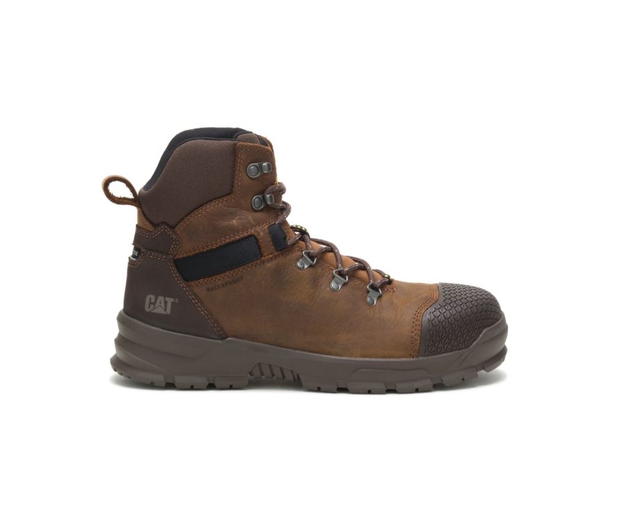 Botas De Seguridad Caterpillar CAT Accomplice X Waterproof Steel Toe Hombre Marrones | CAT-128FX