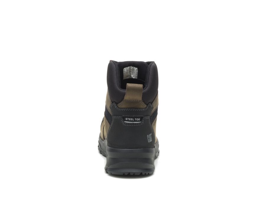 Botas De Seguridad Caterpillar CAT Accomplice X Waterproof Steel Toe Hombre Verde Oliva Negras | CAT-549JO