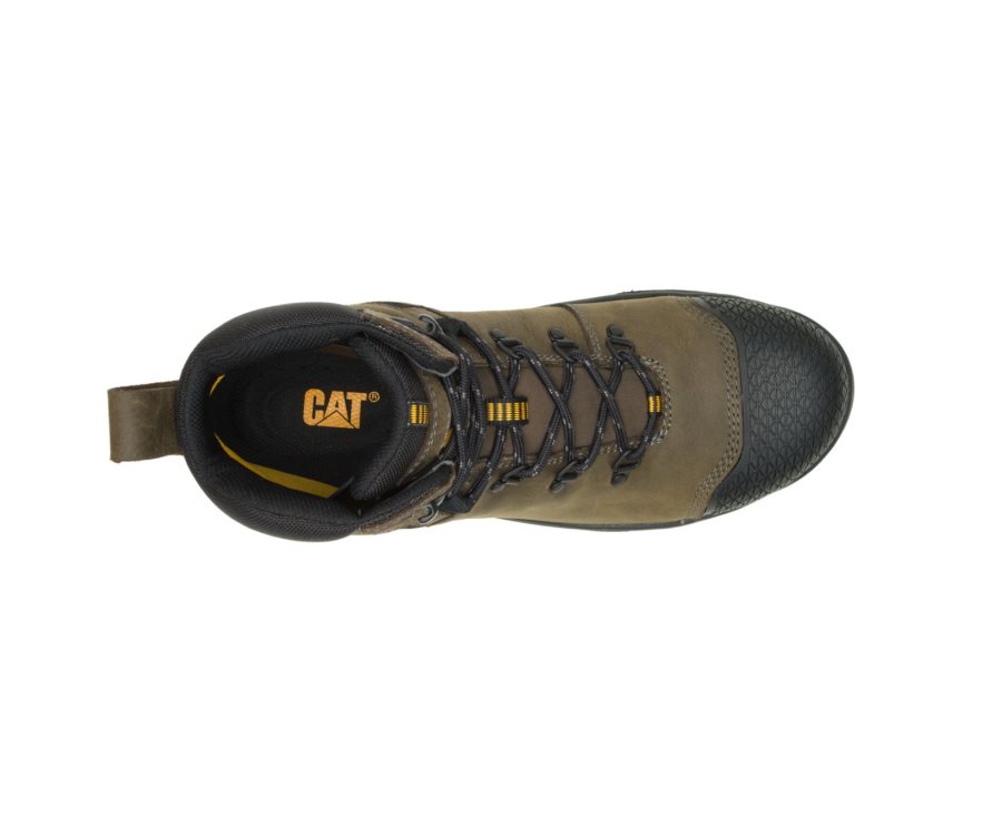 Botas De Seguridad Caterpillar CAT Accomplice X Waterproof Steel Toe Hombre Verde Oliva Negras | CAT-549JO