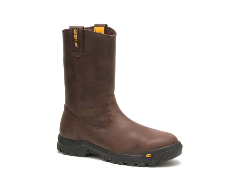 Botas De Seguridad Caterpillar CAT Drawbar Steel Toe Hombre Marrones | CAT-295CT