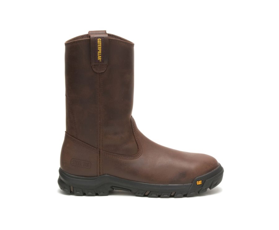 Botas De Seguridad Caterpillar CAT Drawbar Steel Toe Hombre Marrones | CAT-295CT