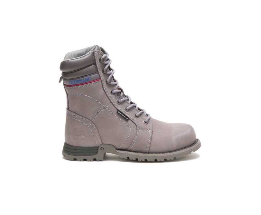 Botas De Seguridad Caterpillar CAT Echo Waterproof Steel Toe Mujer Gris | CAT-807KT