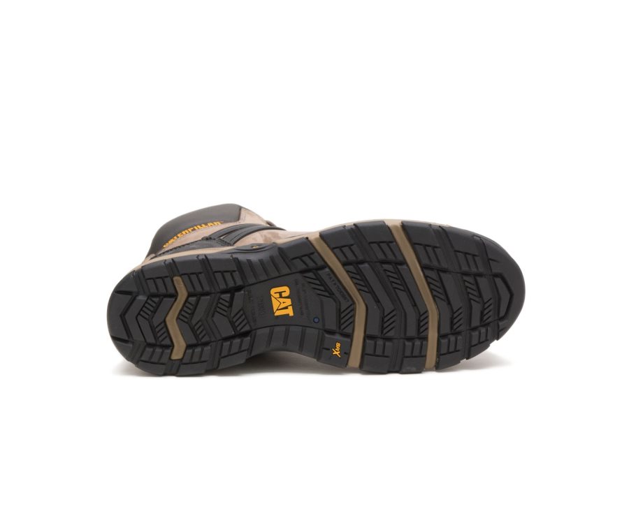 Botas De Seguridad Caterpillar CAT Excavator Superlite Waterproof Nano Toe Hombre Marrones Negras | CAT-089VD