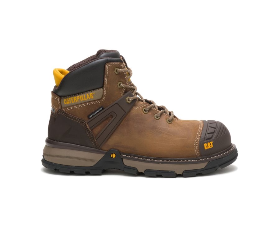 Botas De Seguridad Caterpillar CAT Excavator Superlite Waterproof Nano Toe Hombre Verde Menta | CAT-690AM