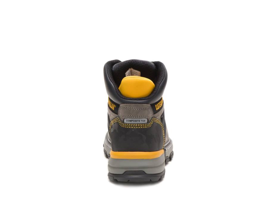 Botas De Seguridad Caterpillar CAT Excavator Superlite Waterproof Carbon Composite Toe Hombre Azules Gris | CAT-801KO