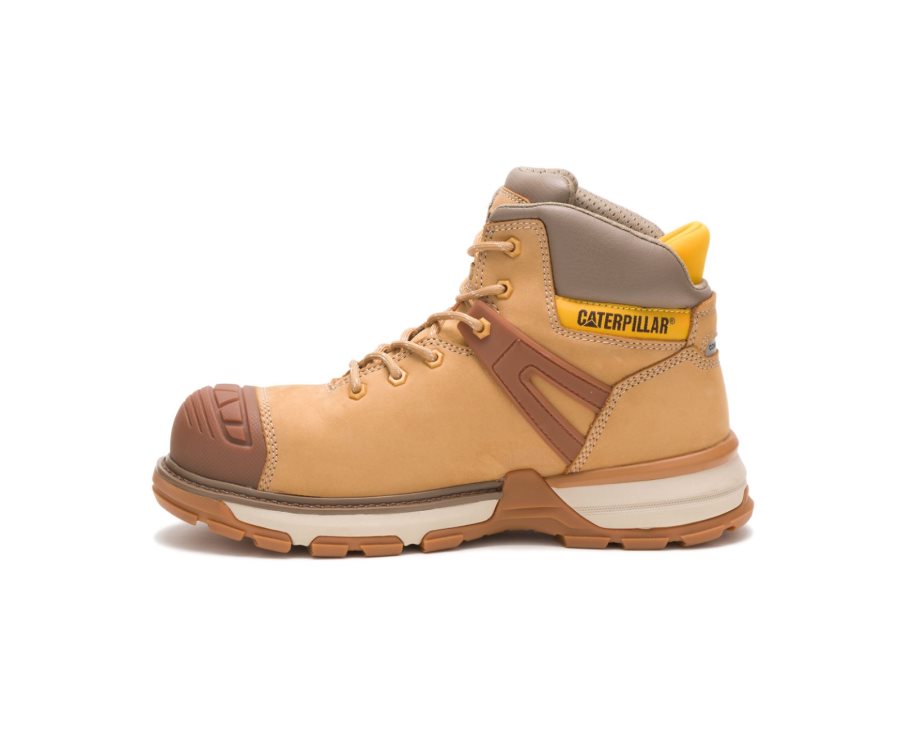 Botas De Seguridad Caterpillar CAT Excavator Superlite Waterproof Nano Toe Hombre Marrones | CAT-819QF