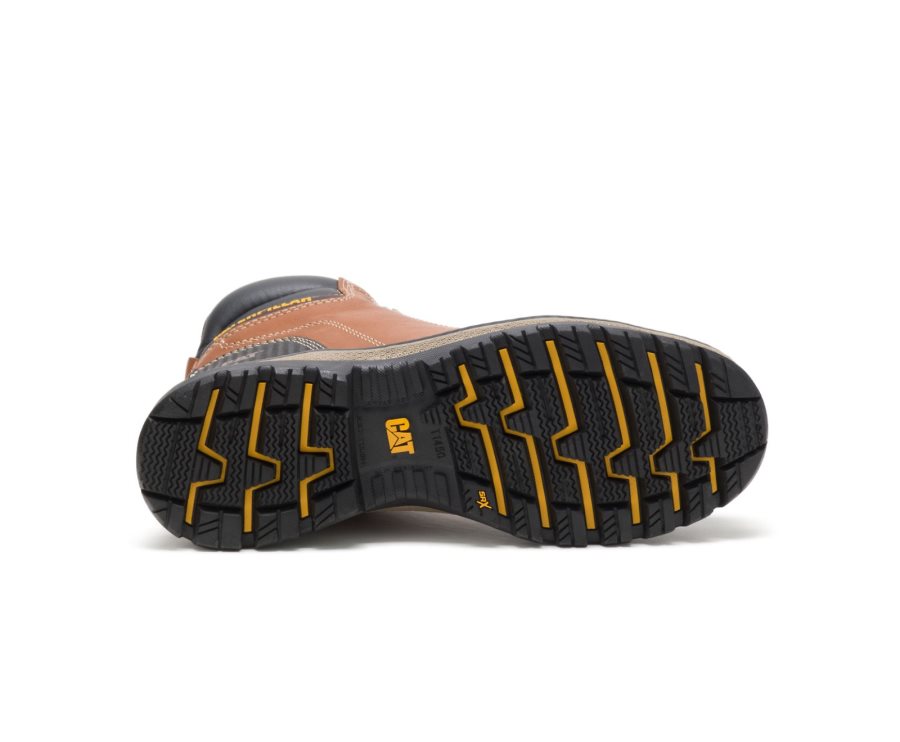 Botas De Seguridad Caterpillar CAT Foxfield Steel Toe Hombre Marrones Negras | CAT-176NU