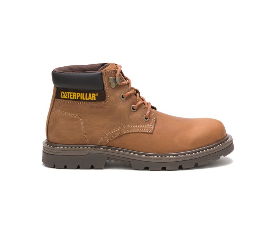 Botas De Seguridad Caterpillar CAT Outbase Waterproof Hombre Marrones | CAT-325IT