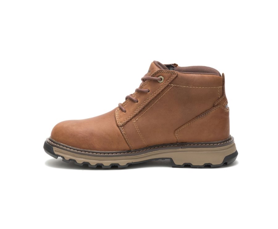 Botas De Seguridad Caterpillar CAT Parker Steel Toe Hombre Beige Oscuro | CAT-753XP