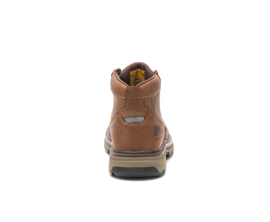 Botas De Seguridad Caterpillar CAT Parker Steel Toe Hombre Beige Oscuro | CAT-753XP