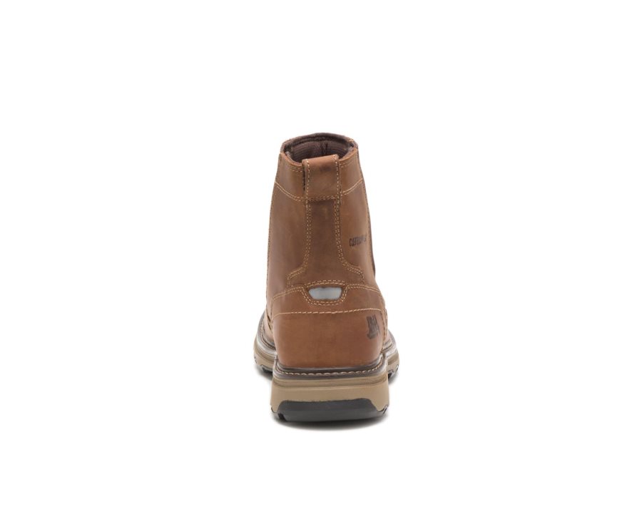 Botas De Seguridad Caterpillar CAT Pelton Work Boot Hombre Beige Oscuro | CAT-915TM