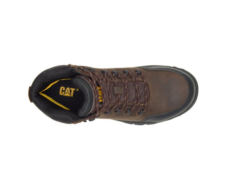 Botas De Seguridad Caterpillar CAT Resorption Waterproof Composite Toe Hombre Marrones | CAT-621JO