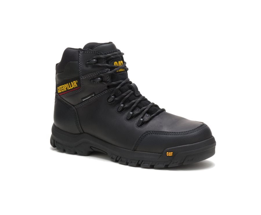 Botas De Seguridad Caterpillar CAT Resorption Waterproof Composite Toe Hombre Negras | CAT-679HC