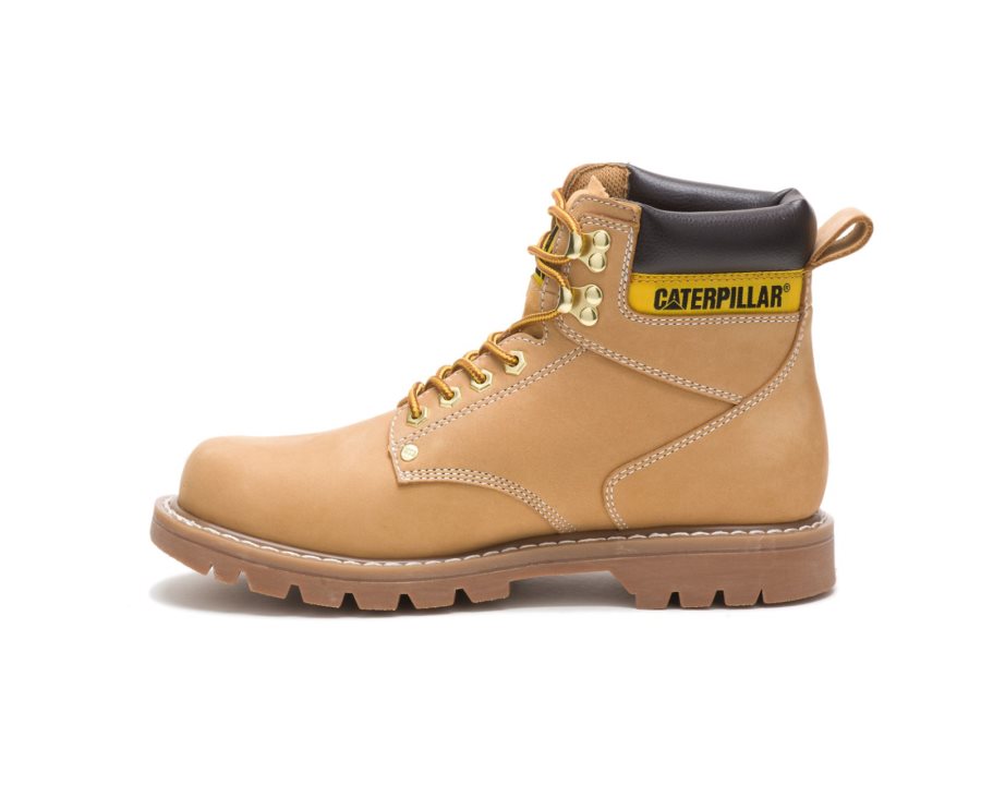 Botas De Seguridad Caterpillar CAT Second Shift Hombre Marrones | CAT-746IQ