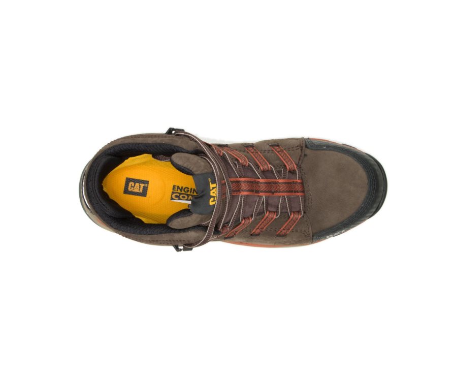 Botas De Seguridad Caterpillar CAT Utilize Waterproof Alloy Toe Hombre Chocolate Oscuro | CAT-723TJ