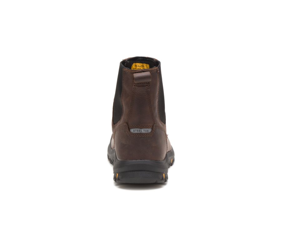 Botas De Seguridad Caterpillar CAT Wheelbase Steel Toe Hombre Marrones Rojas | CAT-806OU