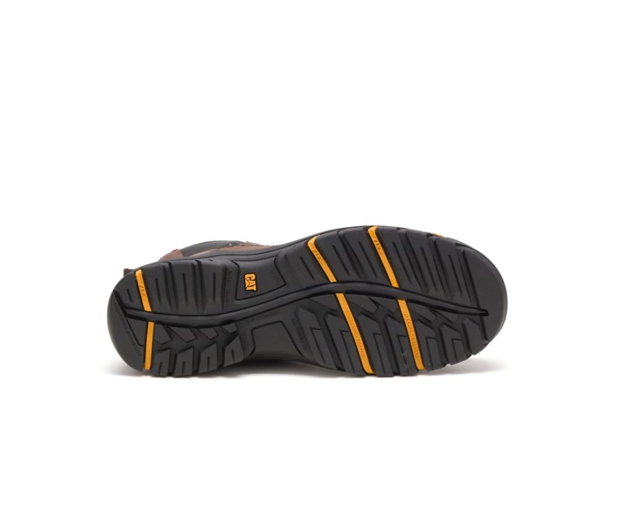 Botas De Seguridad Caterpillar CAT Wheelbase Steel Toe Hombre Marrones Rojas | CAT-806OU