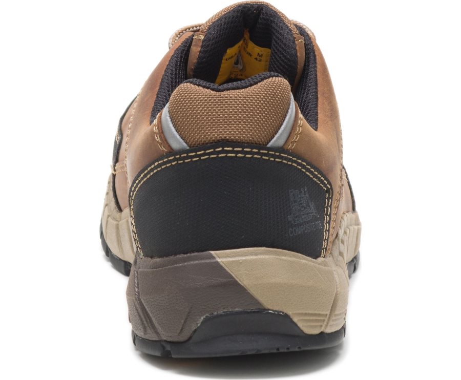 Zapatillas Caterpillar CAT Streamline Cuero Composite Toe Hombre Marrones | CAT-105KV